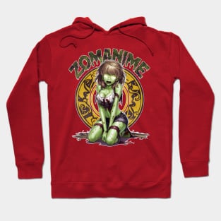 Zombie Anime girl, ZOMANIME cute monster kawaii anime tee Hoodie